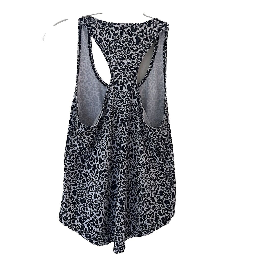 Balance Collection Black & Gray Leopard Racerback Tank Top Size XS - Picture 3 of 9
